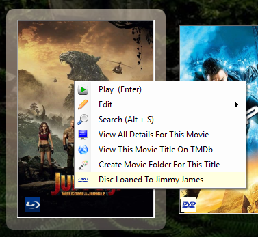 Example Image of The Selected Movie Menu
