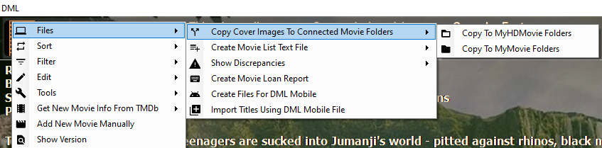 Copy Cover Images To The Movie File Folders Example