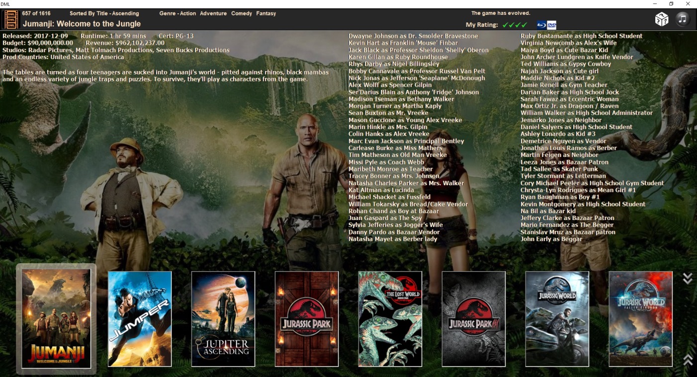 DVD Movie Database Displaying One Row
