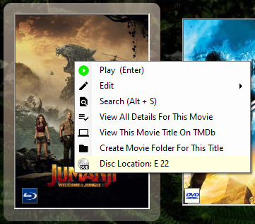 Example Image of The Selected Movie Menu